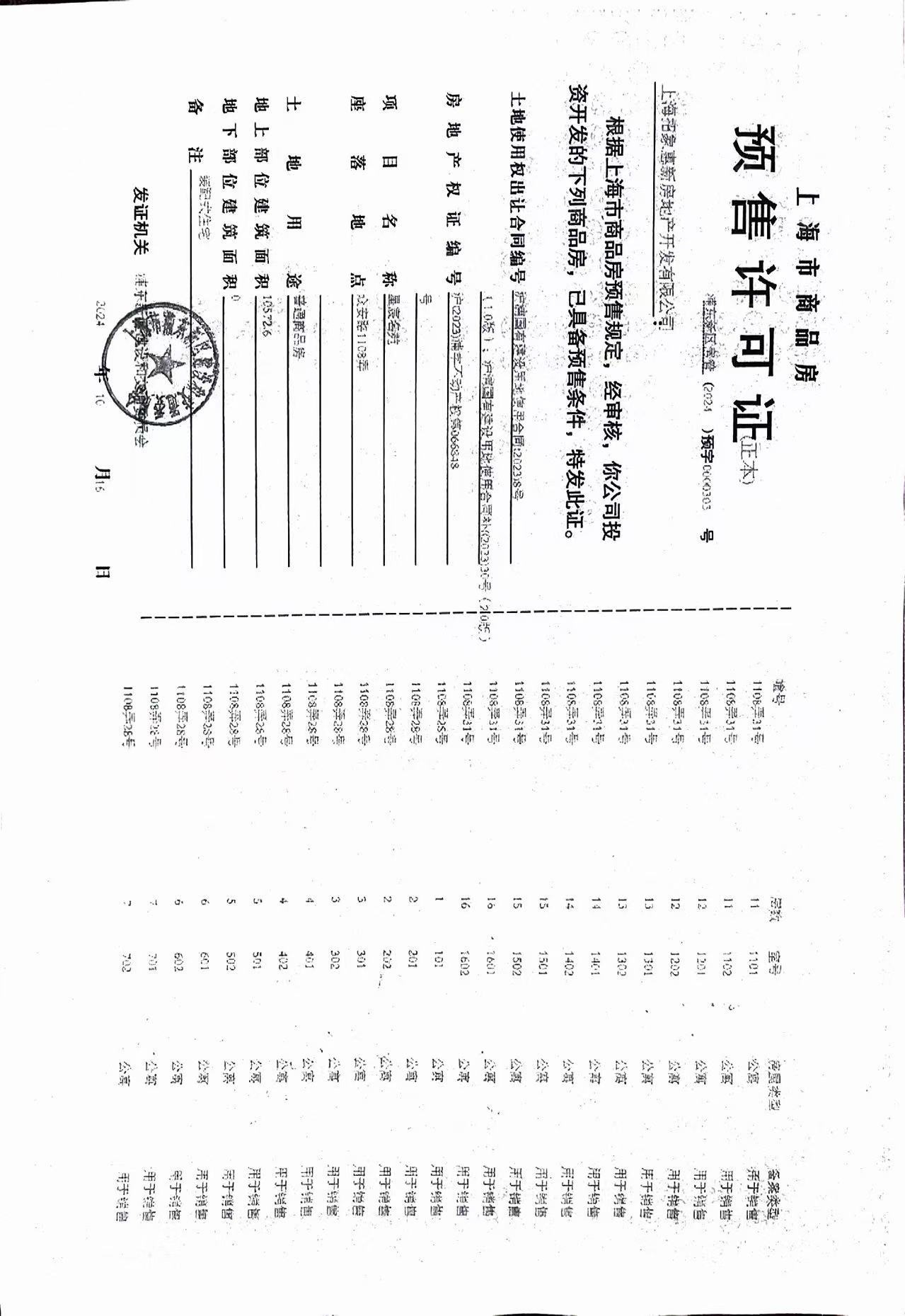 新场星耀翠湾预售许可证