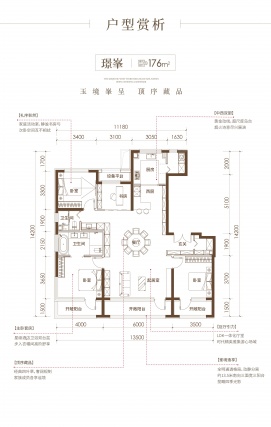 4室2厅2卫户型详情