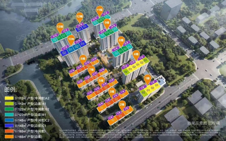 招商林屿湖畔沙盘图