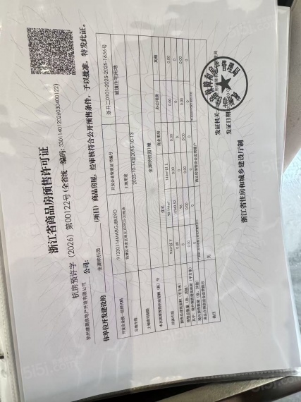 潮映杭园预售许可证