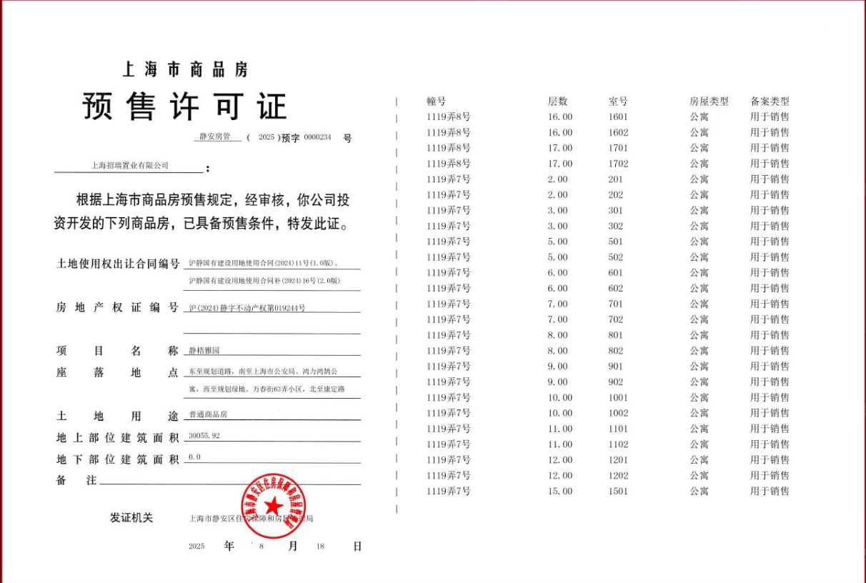 康定壹拾玖预售许可证