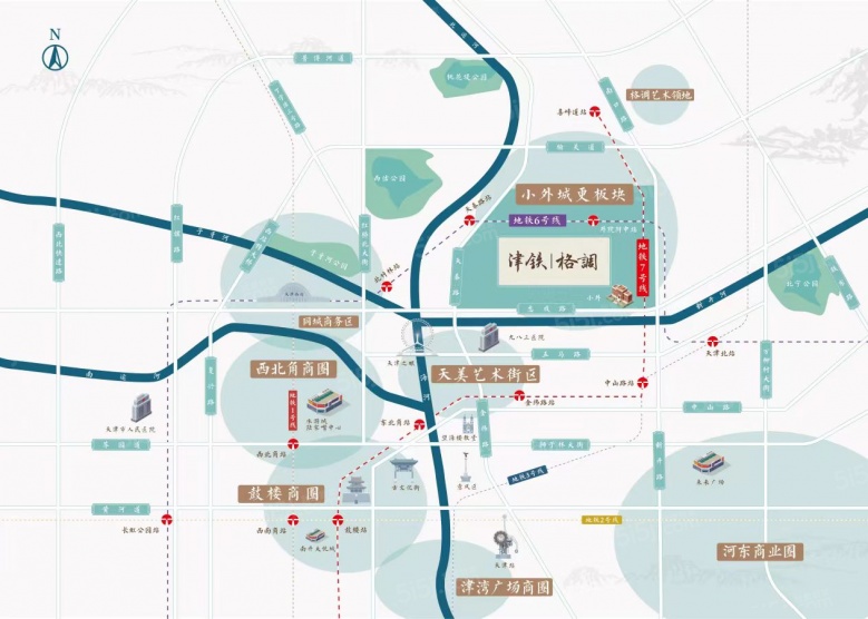 津铁|格调·麟凤来仪区位图