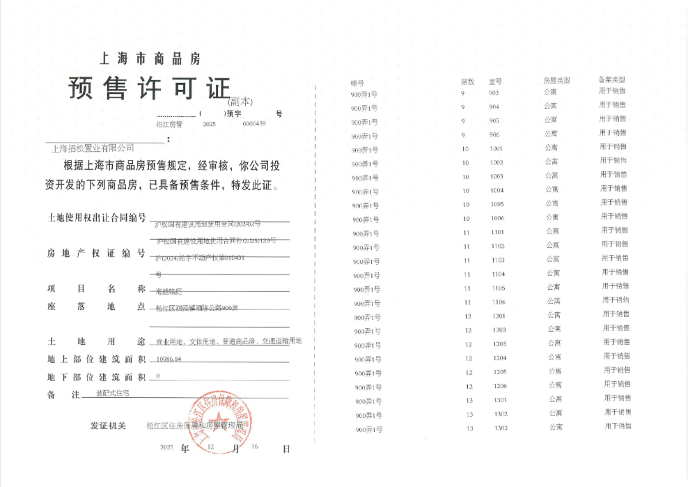 招商时代潮派预售许可证