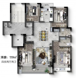 雍翠别院4室2厅2卫