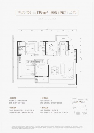 4室2厅2卫户型详情