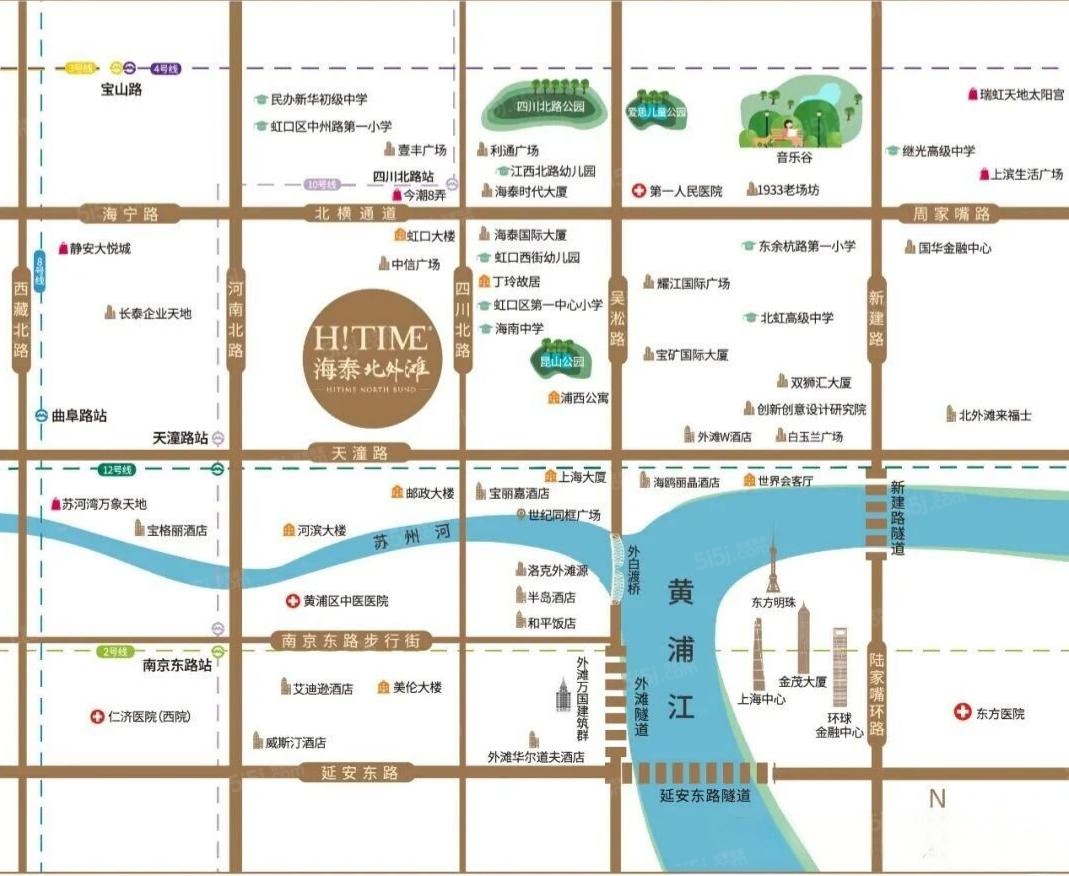 海泰北外滩区位图
