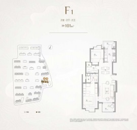 2室2厅2卫户型图