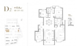 3室2厅2卫户型图