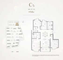 4室2厅2卫户型图