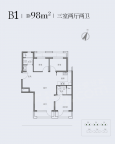 3室2厅2卫户型图