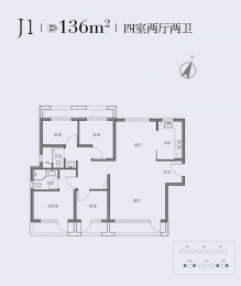 4室2厅2卫户型图