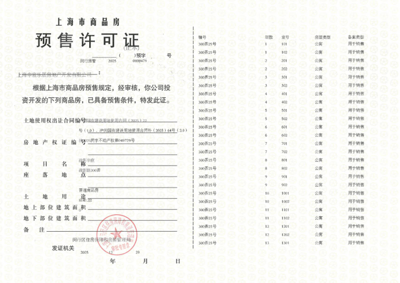 安高海印华庭预售许可证