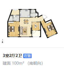3室2厅2卫户型详情