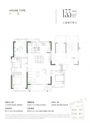 3室2厅2卫户型详情