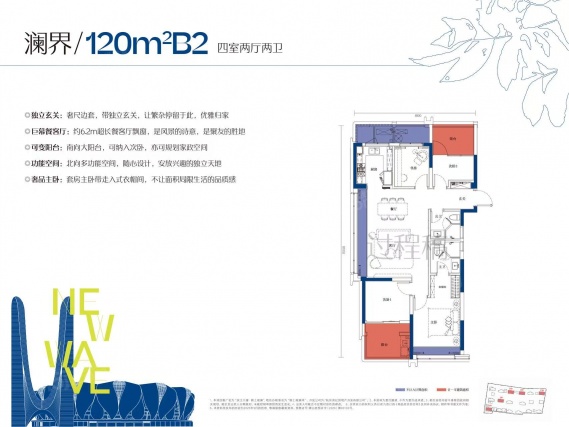 4室2厅2卫户型详情