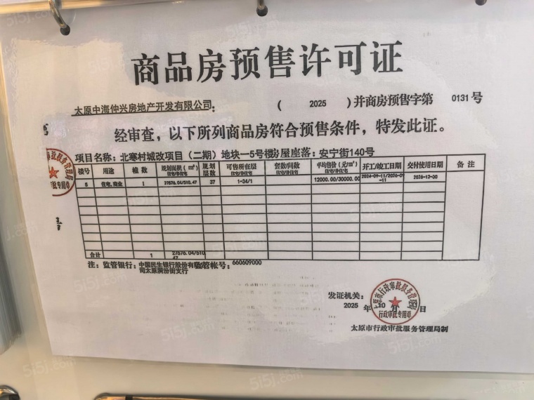 中海国际社区预售许可证
