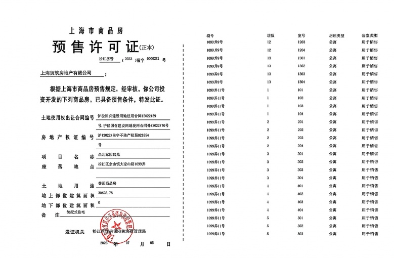 国贸鹭原预售许可证
