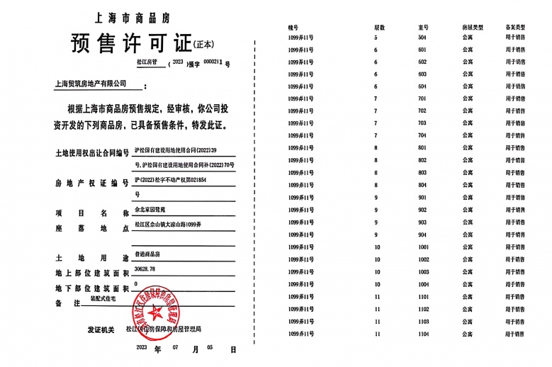国贸鹭原预售许可证