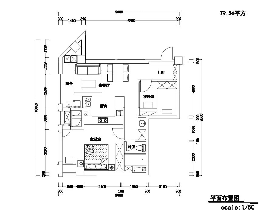 天馨楼2室1厅1卫