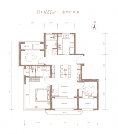3室2厅2卫户型详情