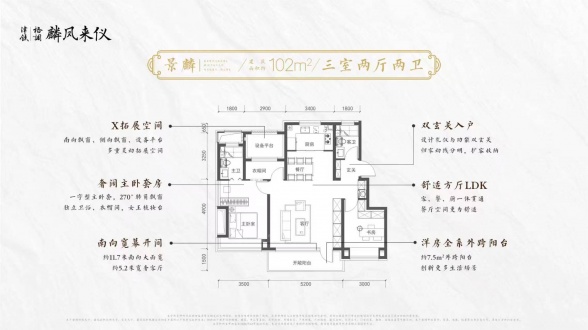 3室2厅2卫户型详情