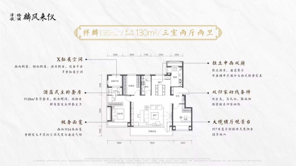 3室2厅2卫户型详情