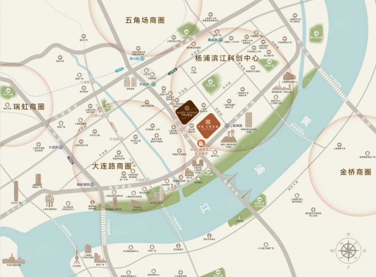 中铁云璟外滩区位图