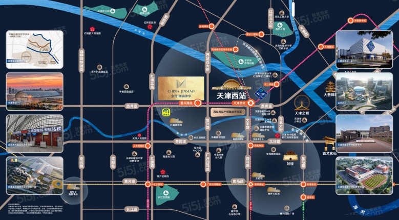 金茂樾满津华区位图