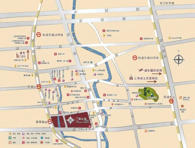 御沁园区位图
