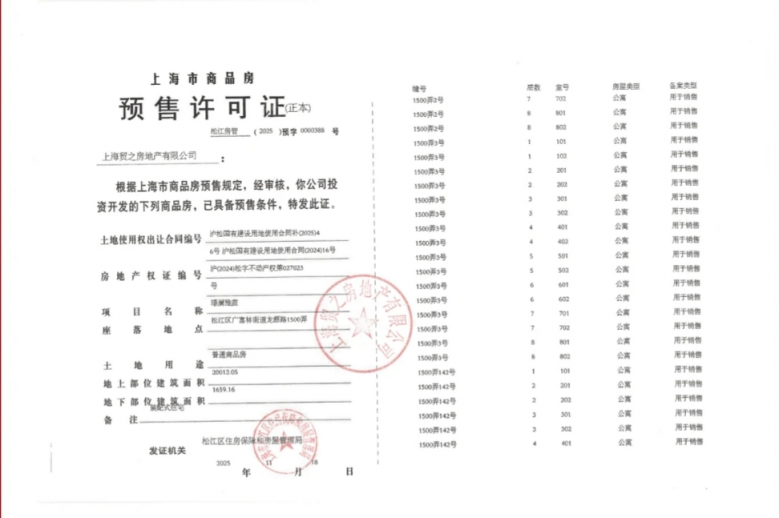 国贸海上原墅预售许可证