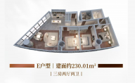 3室2厅2卫户型图