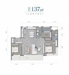 3室2厅2卫户型图
