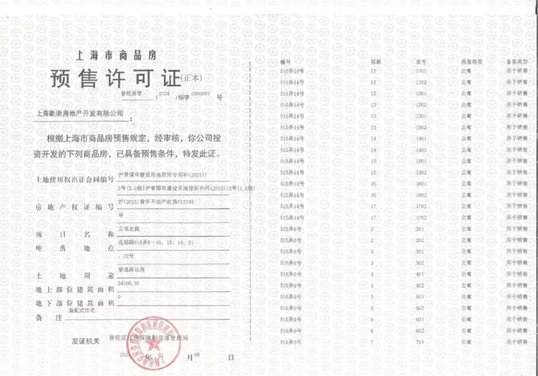 象屿交控中环云悦府预售许可证
