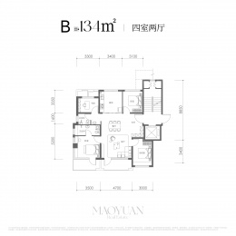 4室2厅2卫户型图