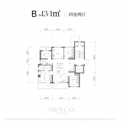 4室2厅2卫户型详情