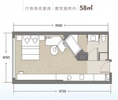 1室1厅1卫户型图