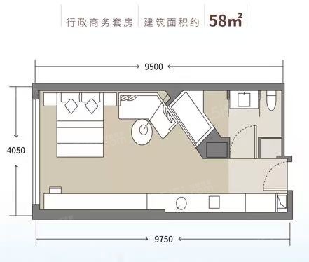 1室1厅1卫户型详情