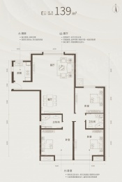 3室2厅2卫户型图