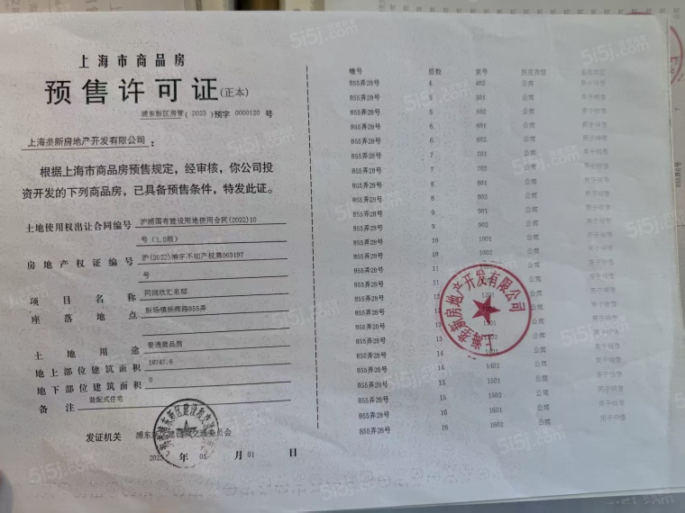 同润欣汇名邸预售许可证