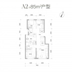 3室2厅2卫户型图