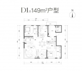 4室2厅2卫户型图