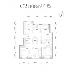 4室2厅2卫户型图