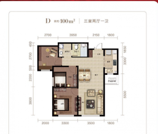 公元大观3室2厅1卫