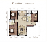 3室2厅2卫户型图