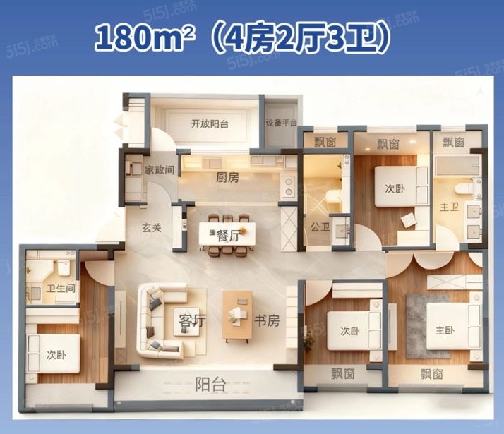 和颂雅苑4室2厅3卫