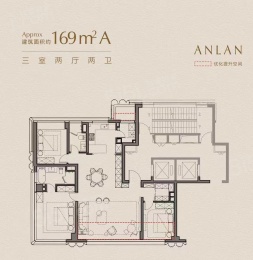 3室2厅2卫户型图