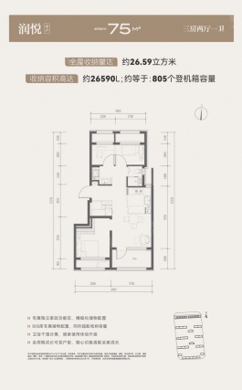 3室2厅1卫户型详情