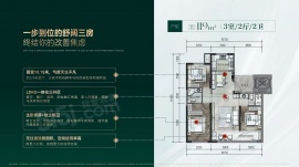 3室2厅2卫户型图