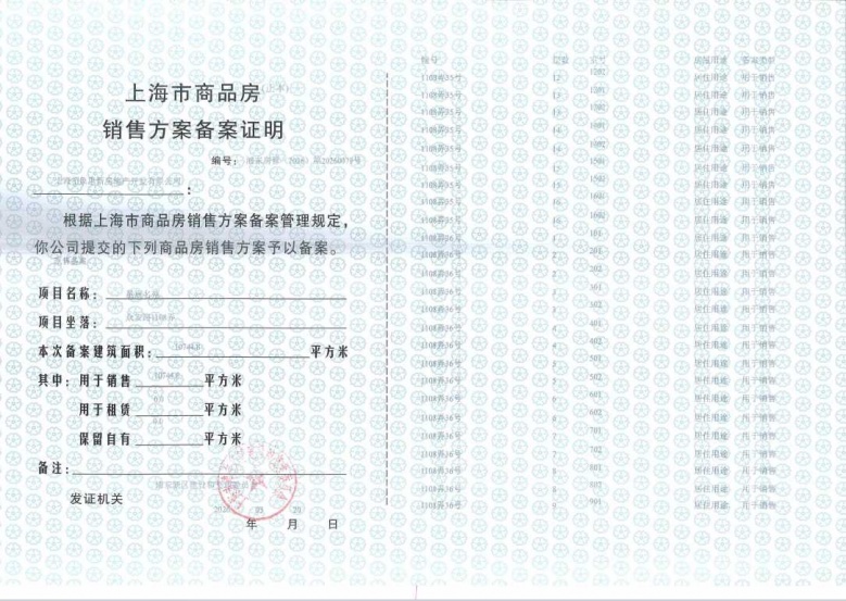 新场星耀翠湾预售许可证