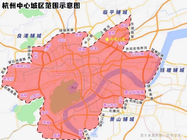 杭铁越秀星缦和润区位图